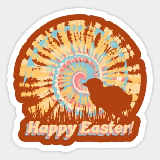 Happy Easter Tie-Dye Sticker